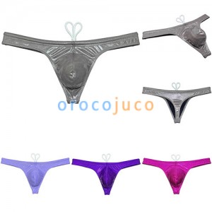 Men Shiny Metallic Swim Thong Gloss Swimwear Guy Pouch Beach Sunbathing Swimsuit MUOR292C
