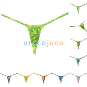 Men's Swim Thong Bulge Enhancing G-string Tiny Waist Sports T-back Underwear