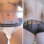 Sexy Mens See-through Underwear Briefs Shorts Black & White MU66